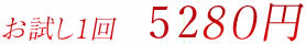お試し1回 5280円